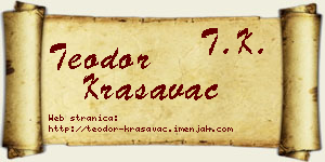 Teodor Krasavac vizit kartica
